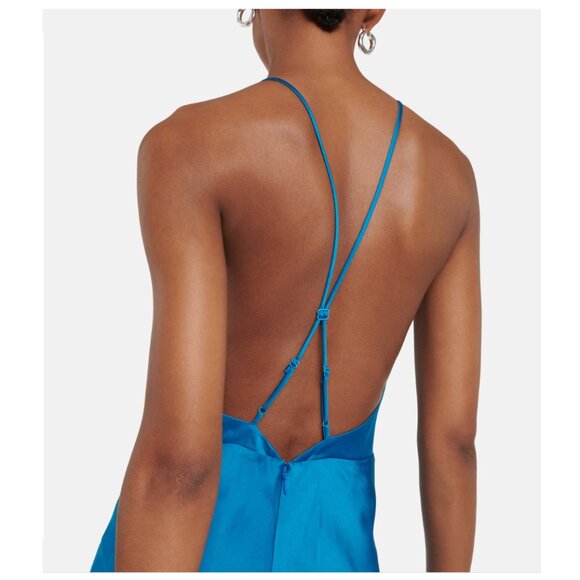 ⏰ NEW Simkhai Giana satin gown backless dress size 6 - Picture 2 of 8